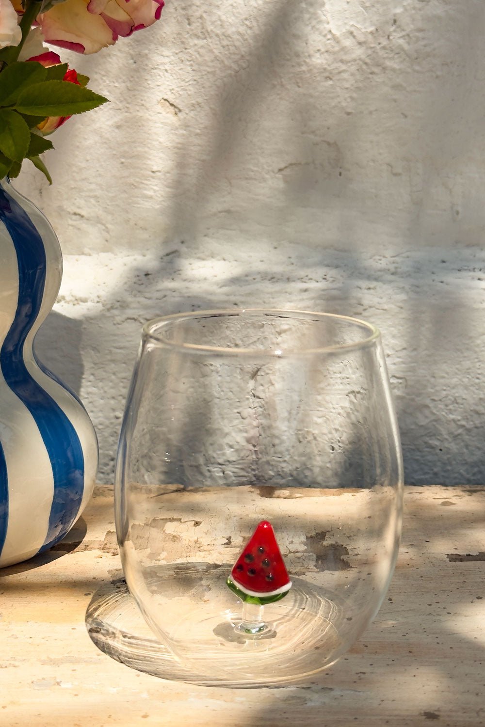Sandía Vaso De Vidrio Redondeado Con Figura De Fruta Cristina Oria