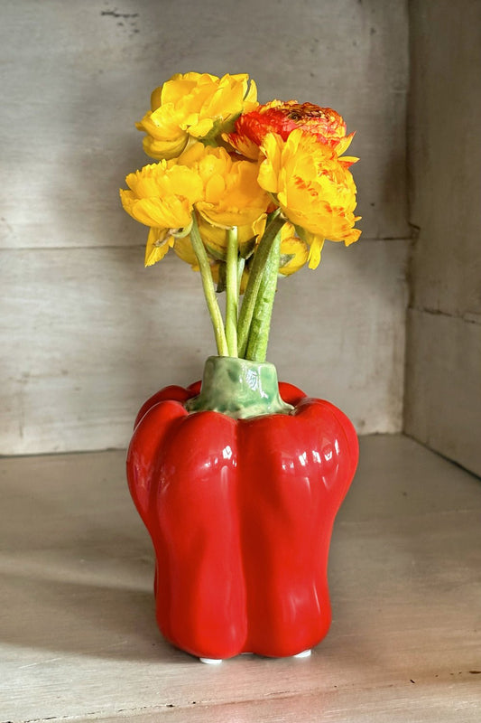 Rote Pfeffer-Design-Vase | Dekoration