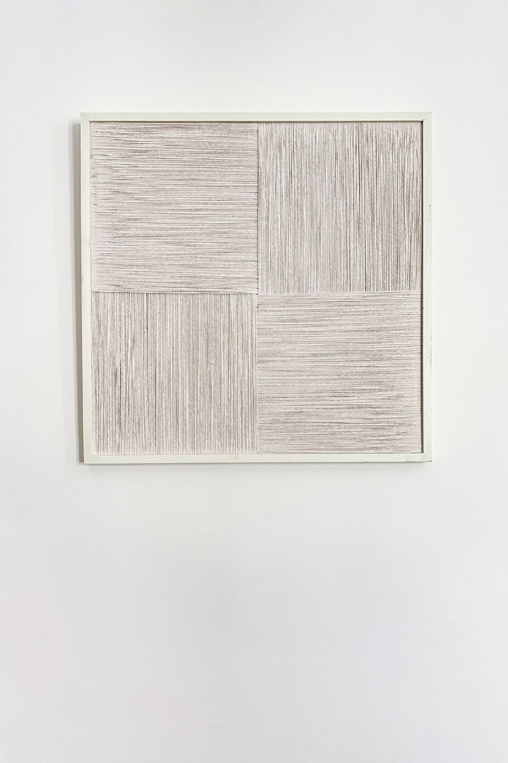Cuadro Decorativo Cuadrado Cuerdas De Algodón Beige Cristina Oria
