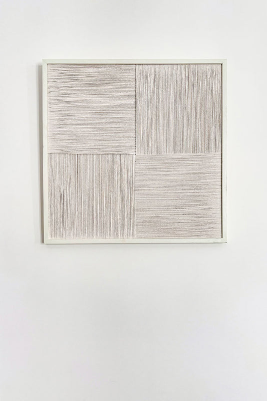 Cuadro Decorativo Cuadrado Cuerdas De Algodón Beige Cristina Oria