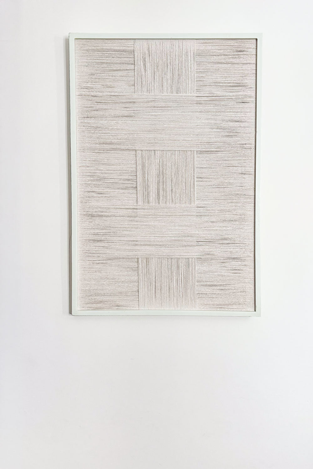 Cuadro Decorativo Rectangular Cuerdas De Algodón Beige Cristina Oria