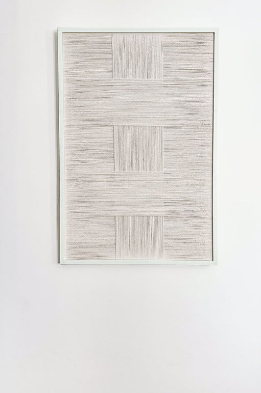Cuadro Decorativo Rectangular Cuerdas De Algodón Beige Cristina Oria
