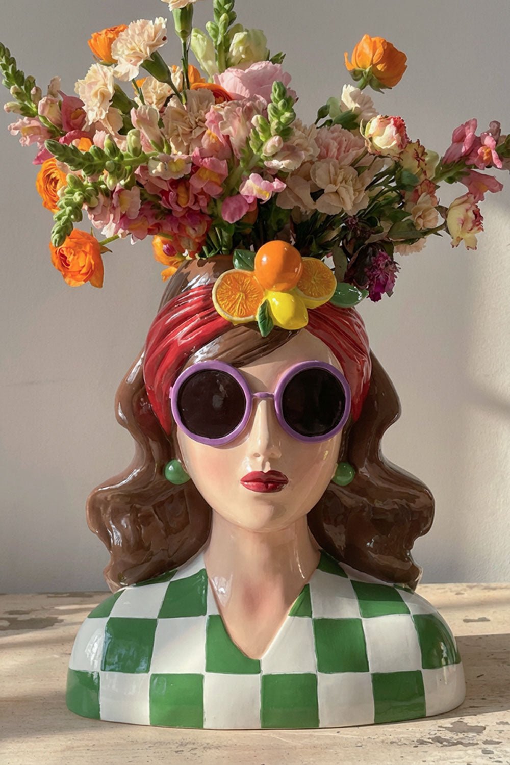 Jarrón Busto Lady Fashion Morena Cristina Oria 