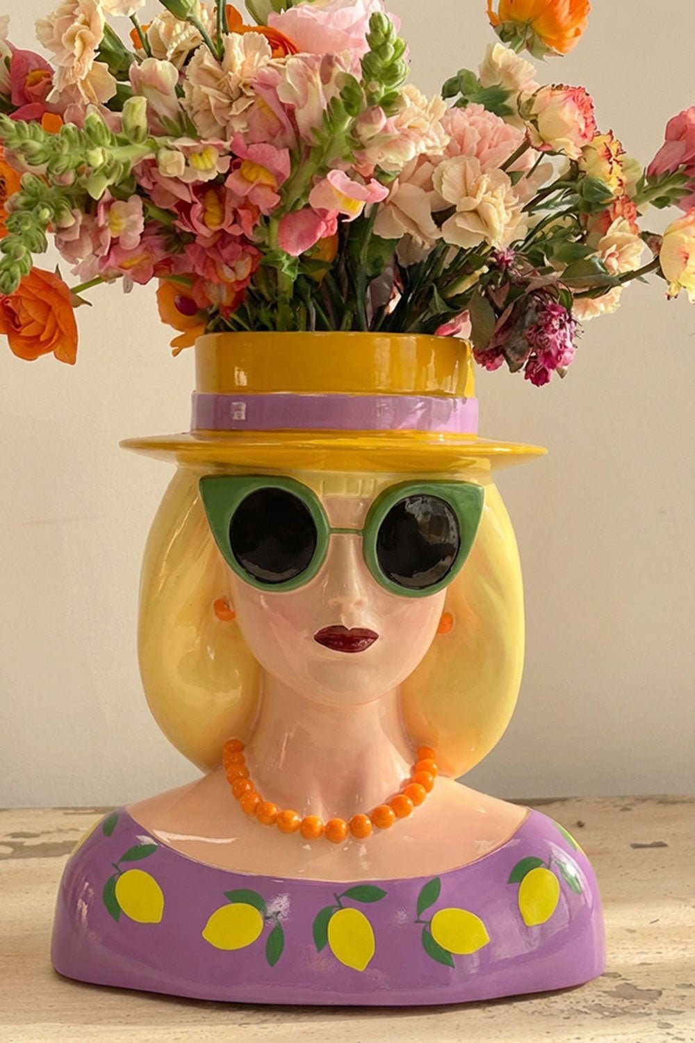 Jarrón Busto Lady Fashion Rubia Cristina Oria 