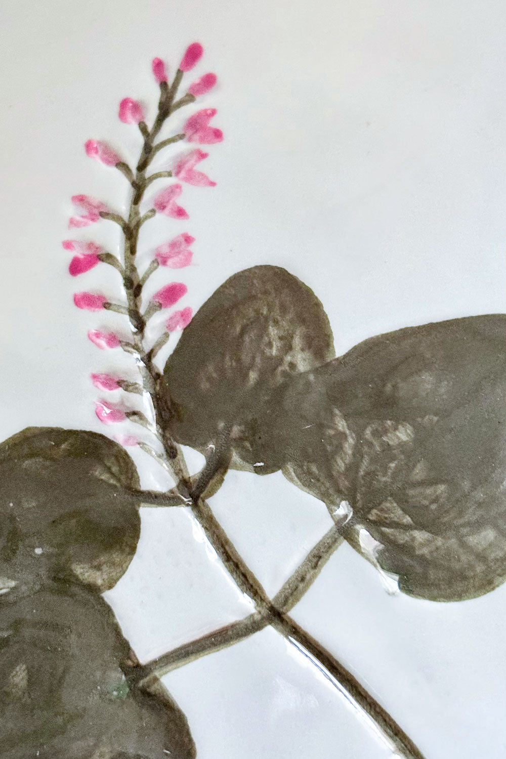 Zoom Bandeja Cuadrada Con Diseño Flor Silvestre Rosa Grande Cristina Oria