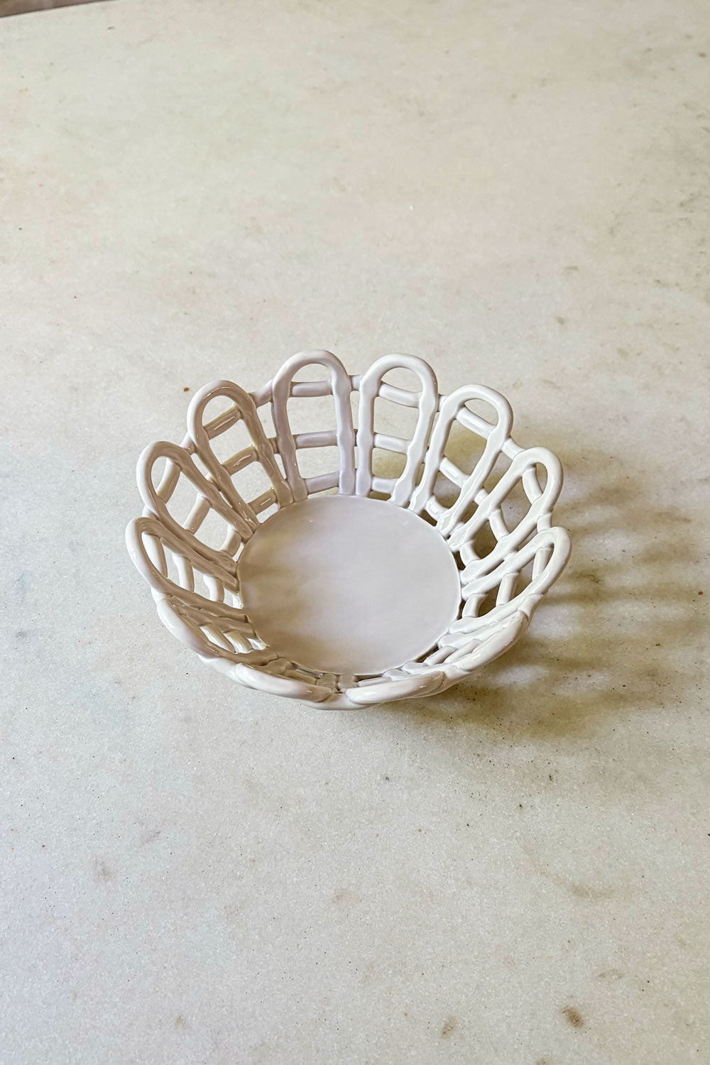 Detalles Frutero Diseño Trenzado Atelier Blanco Cristina Oria