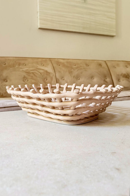 Frutero Diseño Trenzado Provenza Beige Cristina Oria