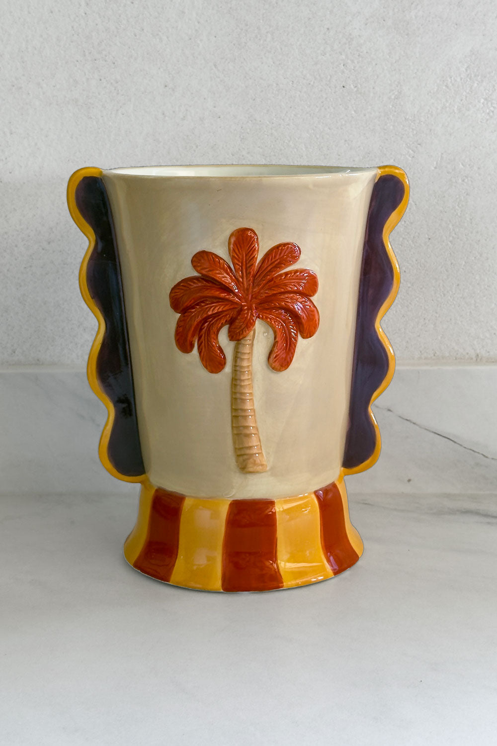 Jarrón Diseño Palmera Roja Cristina Oria