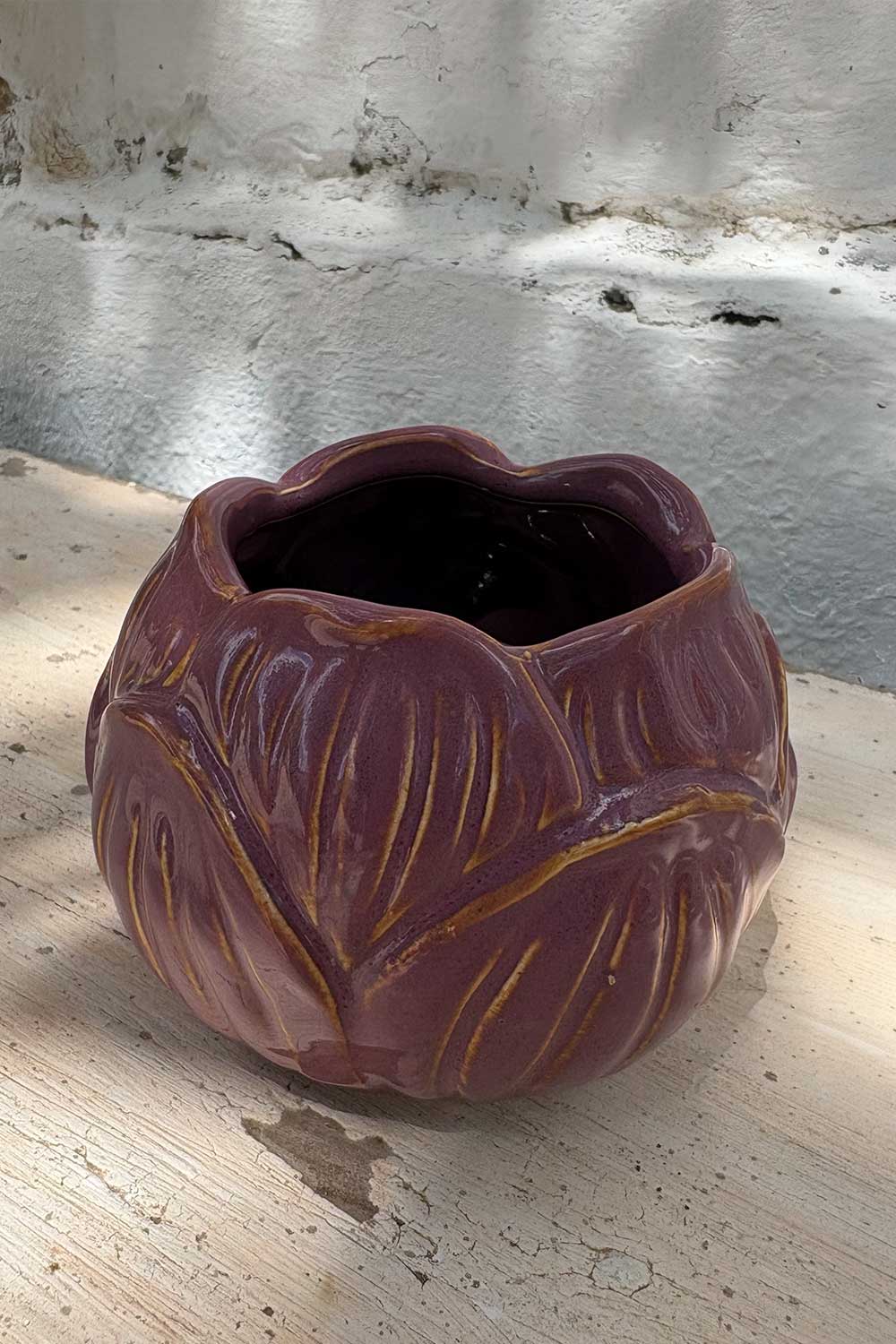 Detalles Jarrón De Gres Diseño Pétalo Rosa Cristina Oria