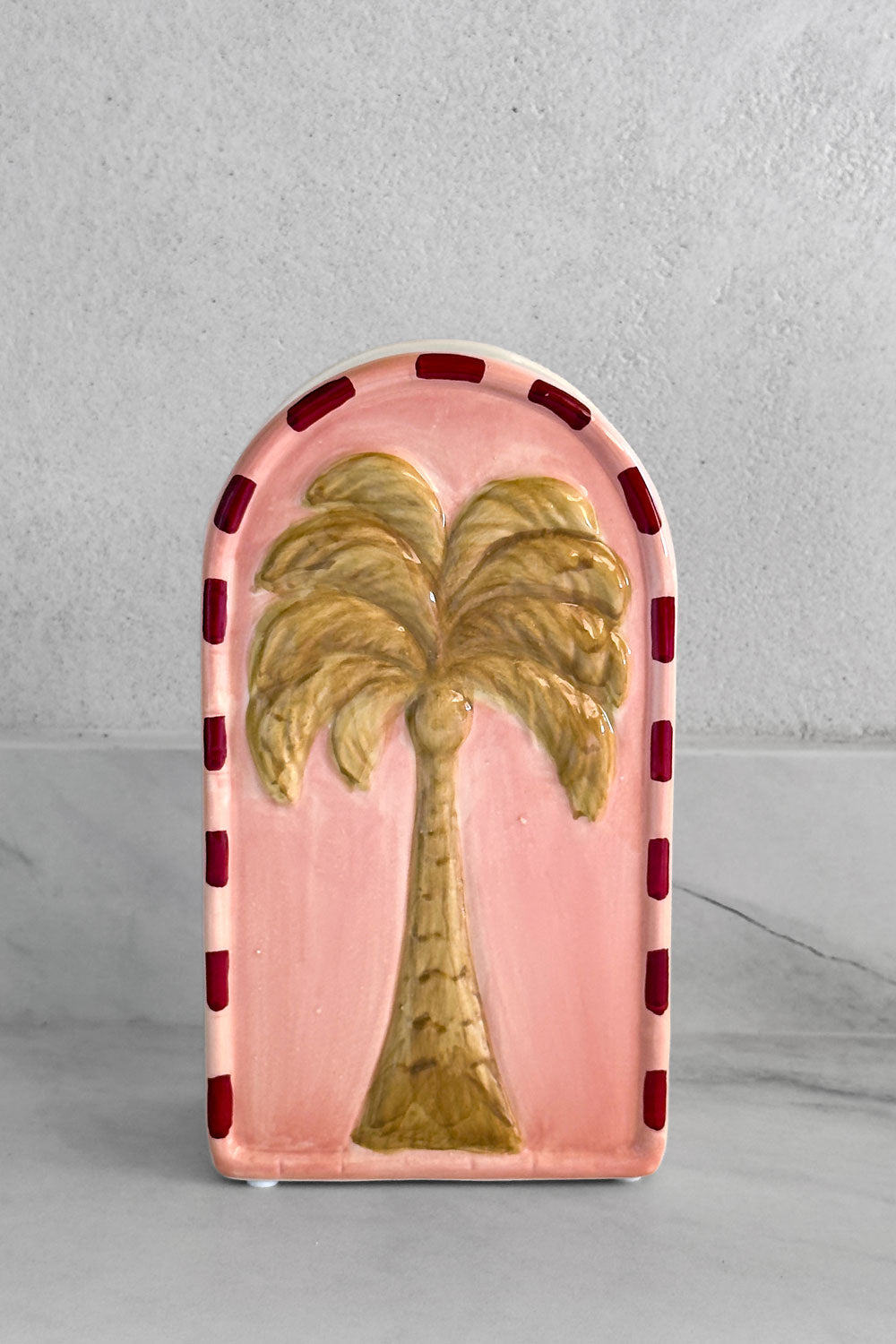 Jarrón Rosa Diseño Palmera Cristina Oria