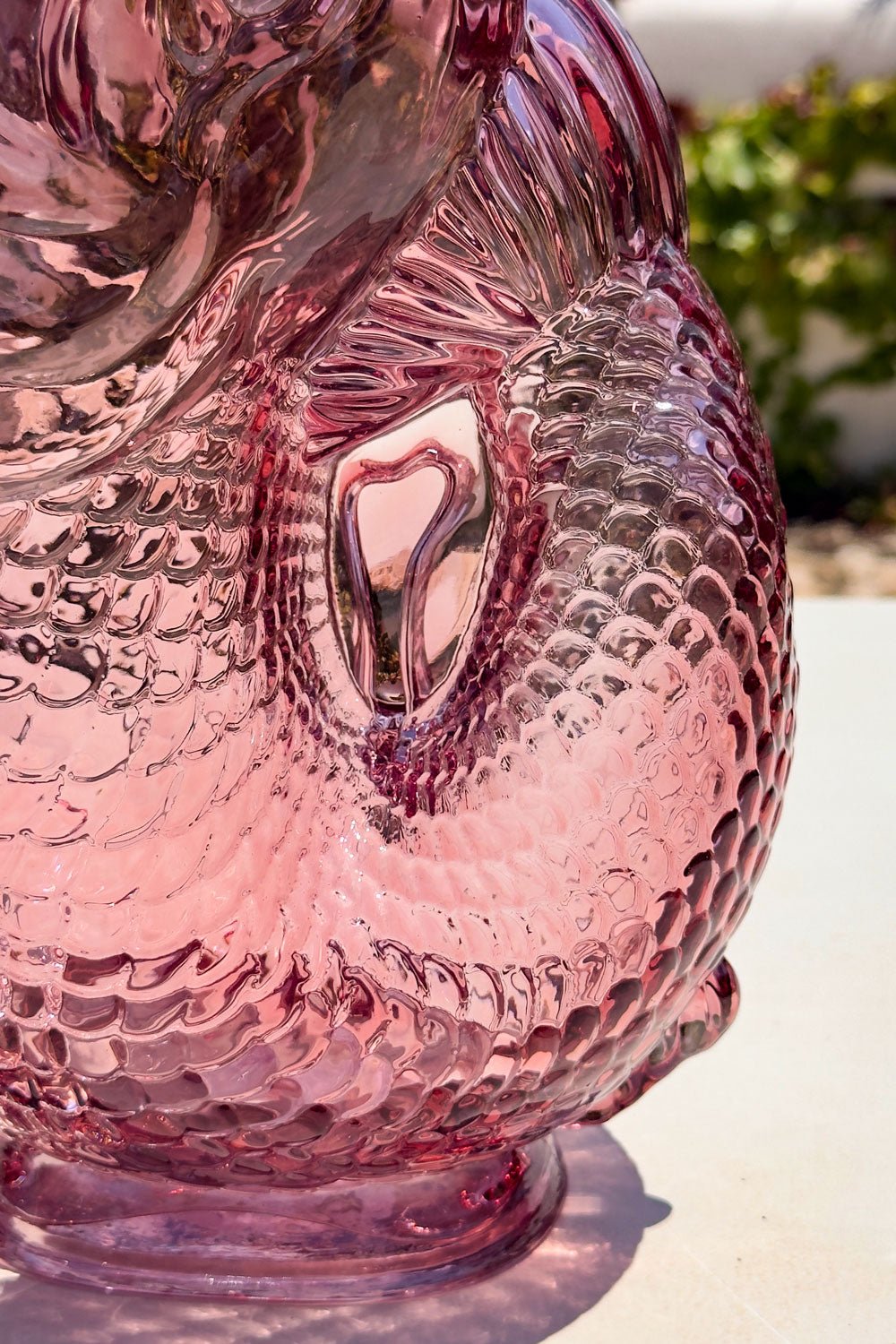 Detalles Jarrón De Cristal Diseño Pez Rosa Cristina Oria