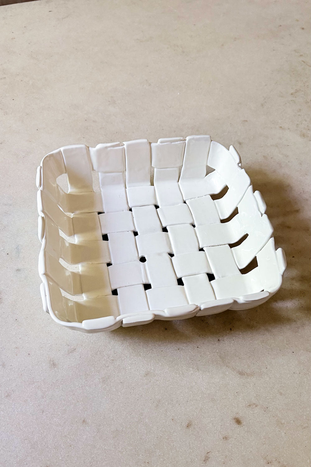 Detalles Frutero Diseño Cesta Blanco Grande Cristina Oria