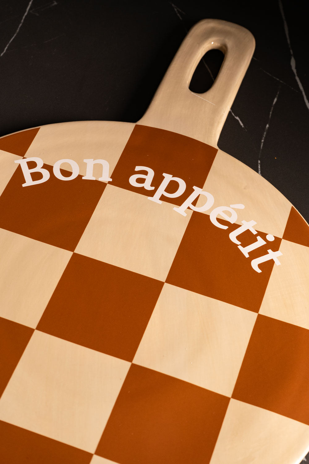 Detalles Mango Tabla Con Mango Diseño Cuadros "Bon Appétit" Cristina Oria