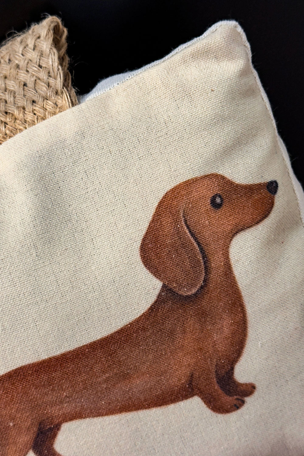 Detalles Sujetapuertas De Algodón Diseño Perro Salchicha Cristina Oria