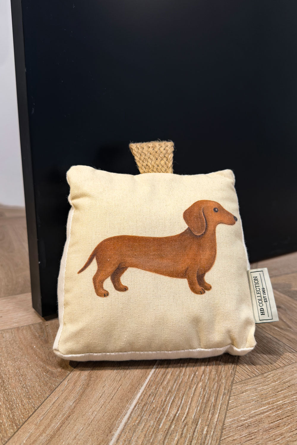 Sujetapuertas De Algodón Diseño Perro Salchicha Cristina Oria