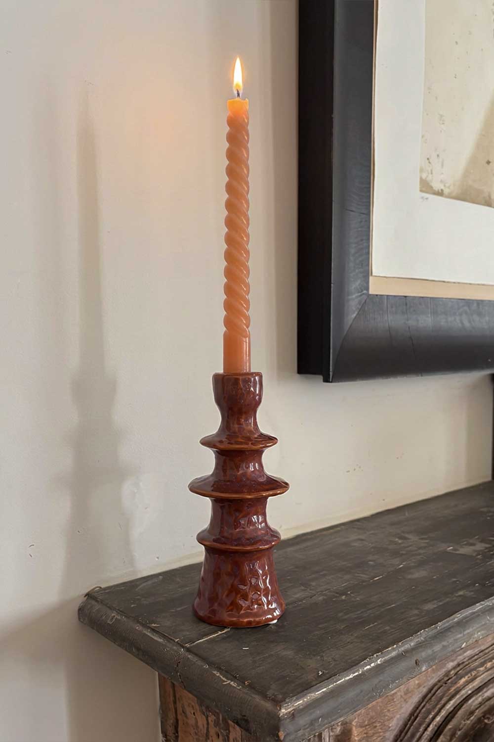 Candelabro Malva Diseño Platillos Escalonados Pequeño Cristina Oria