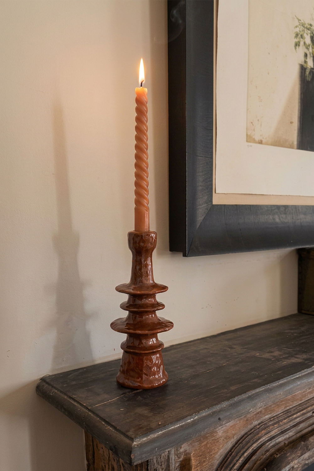 Candelabro Malva Diseño Platillos Escalonados Mediano Cristina Oria
