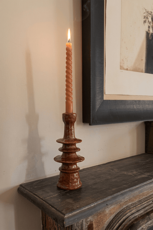 Candelabro Malva Diseño Platillos Escalonados Mediano Cristina Oria