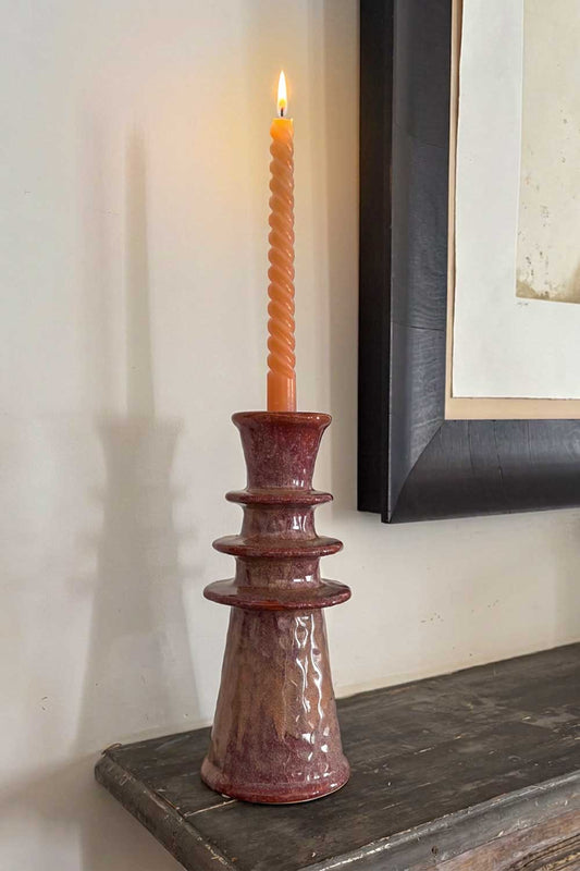 Candelabro Malva Diseño Platillos Escalonados Grande Cristina Oria