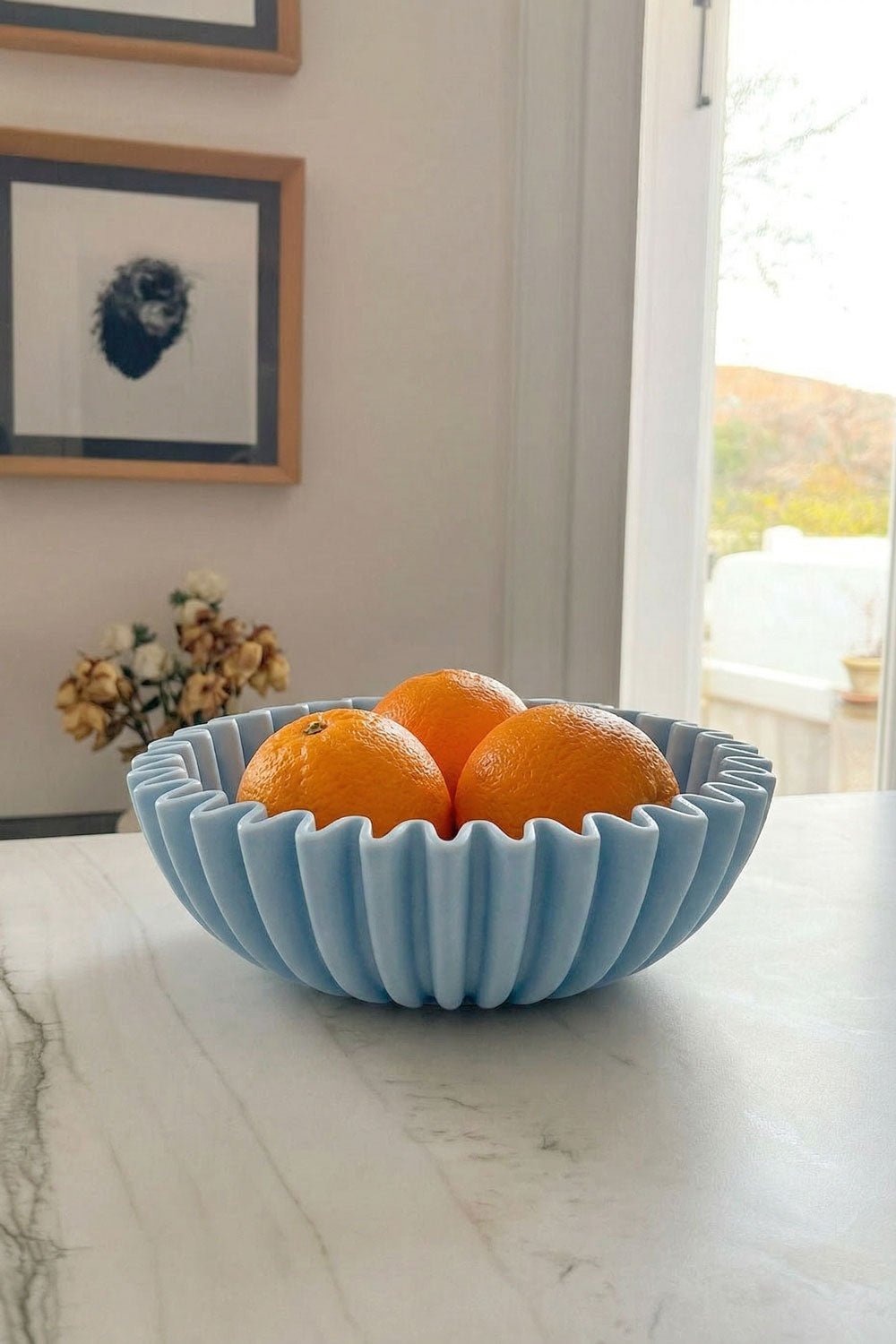 Centro De Mesa De Resina Diseño Ondas