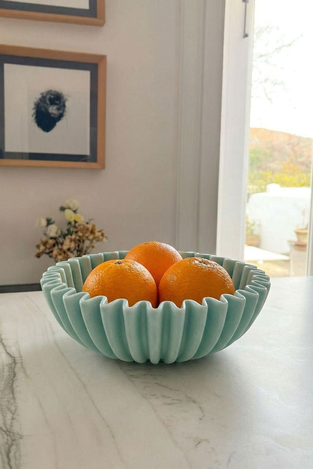 Centro De Mesa De Resina Diseño Ondas