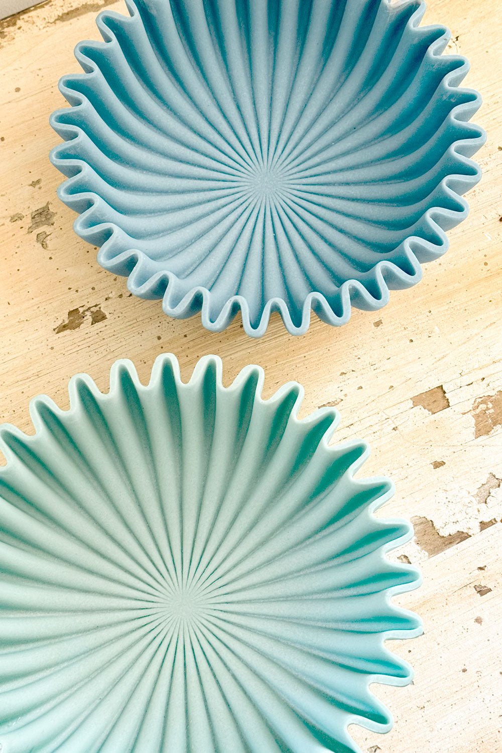 Centro De Mesa De Resina Diseño Ondas