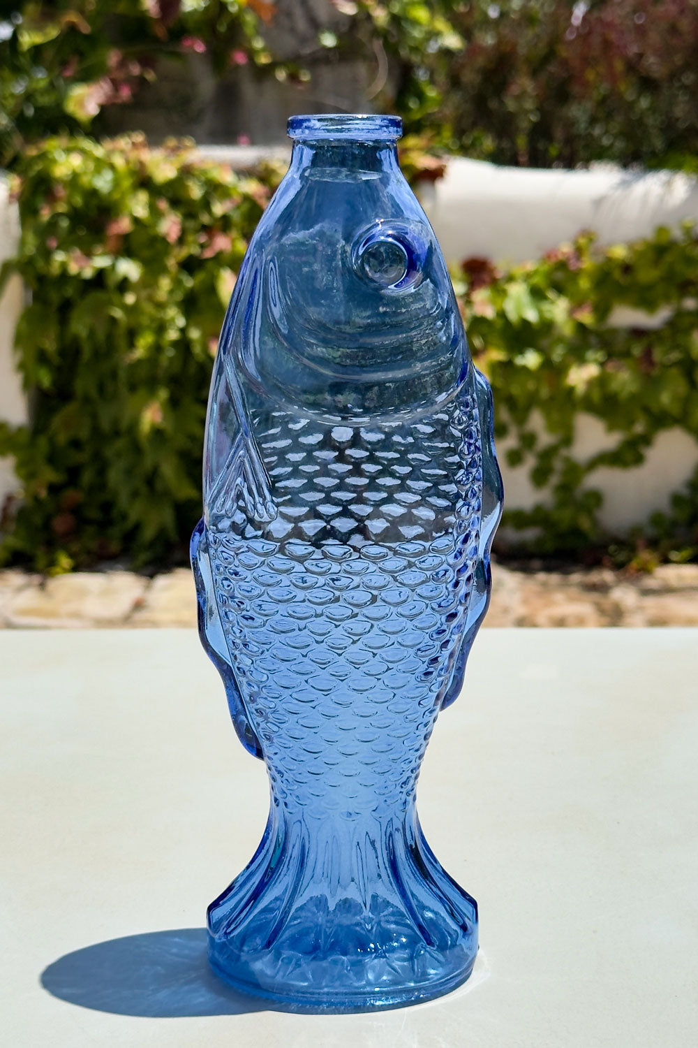 Pez Azul Jarra De Cristal Diseño Pez Cristina Oria