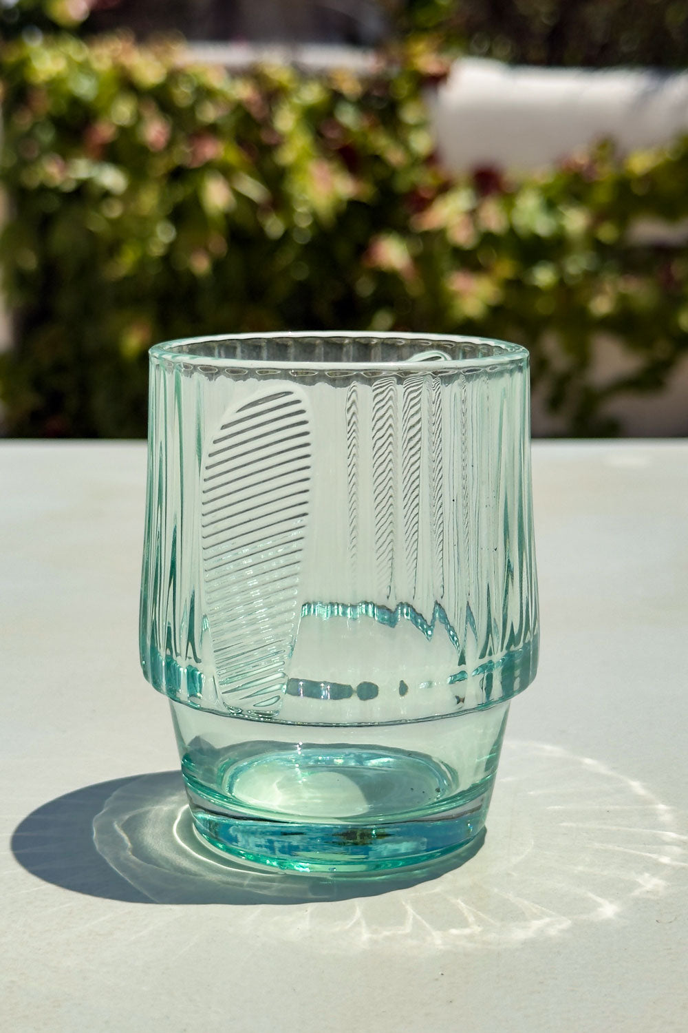 Pez Verde Relieve Set 4 Vasos De Cristal Diseño Pez Cristina Oria