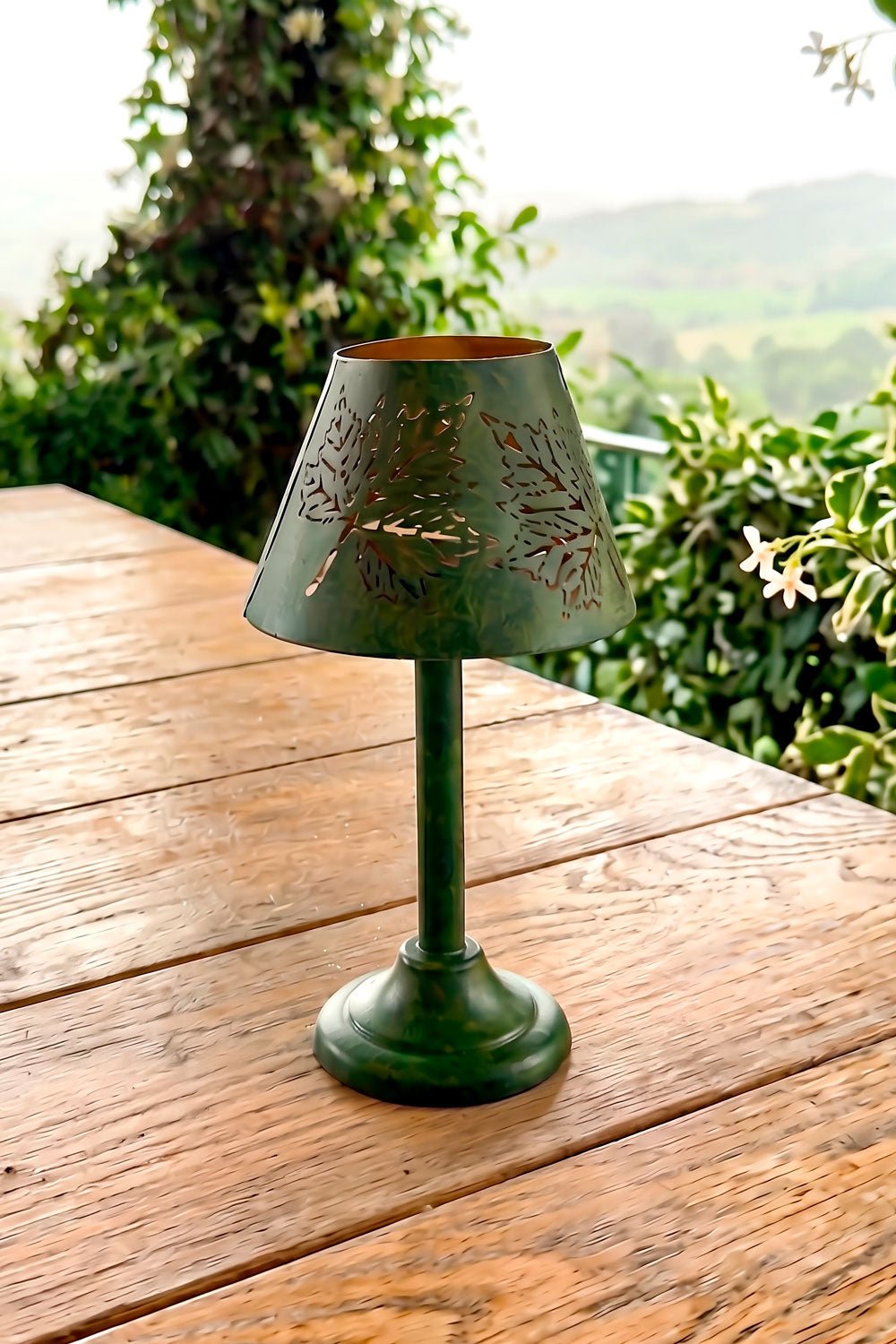 Kerzenlampe Grün