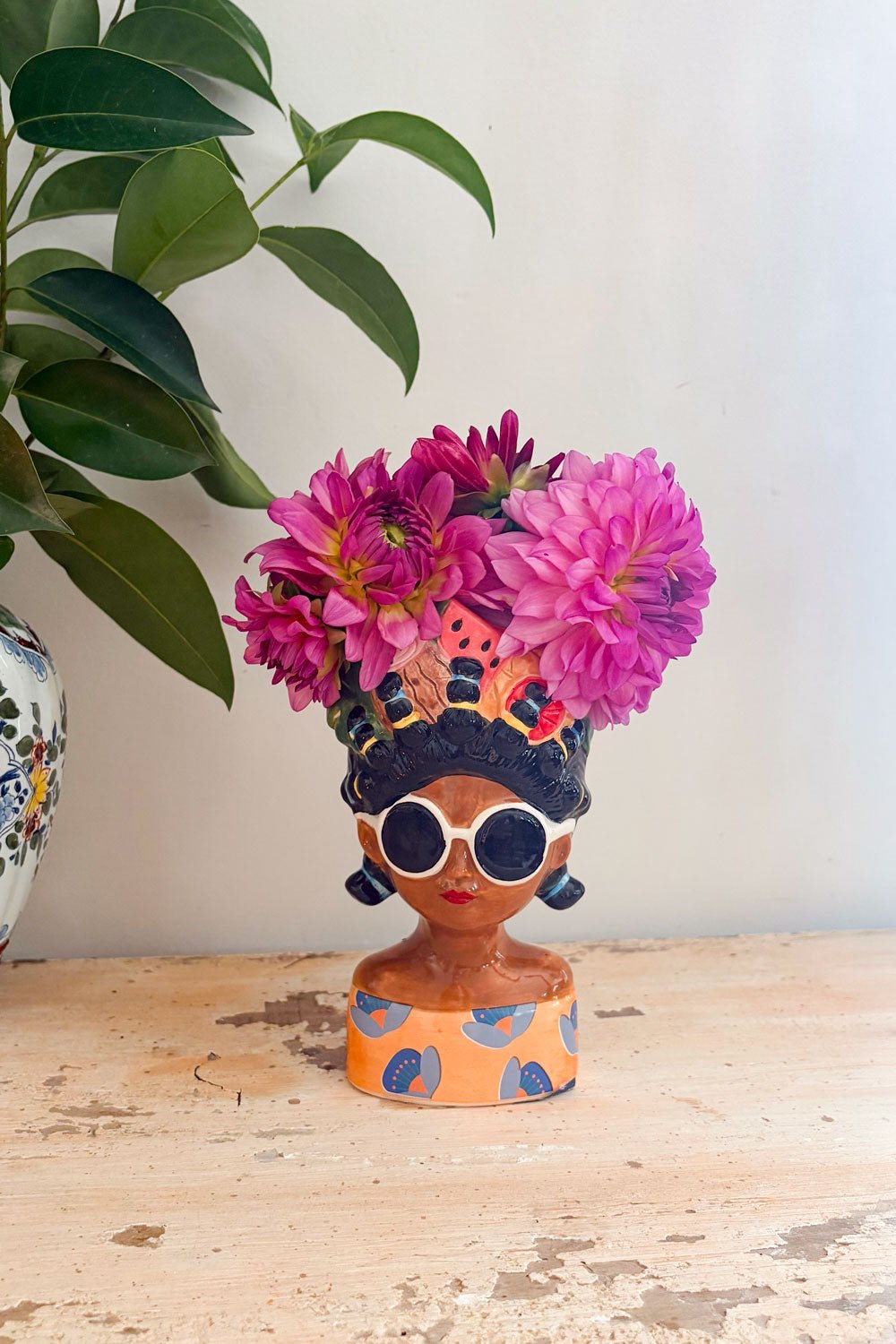 Jarrón Busto Lady Verano Tropical Cristina Oria