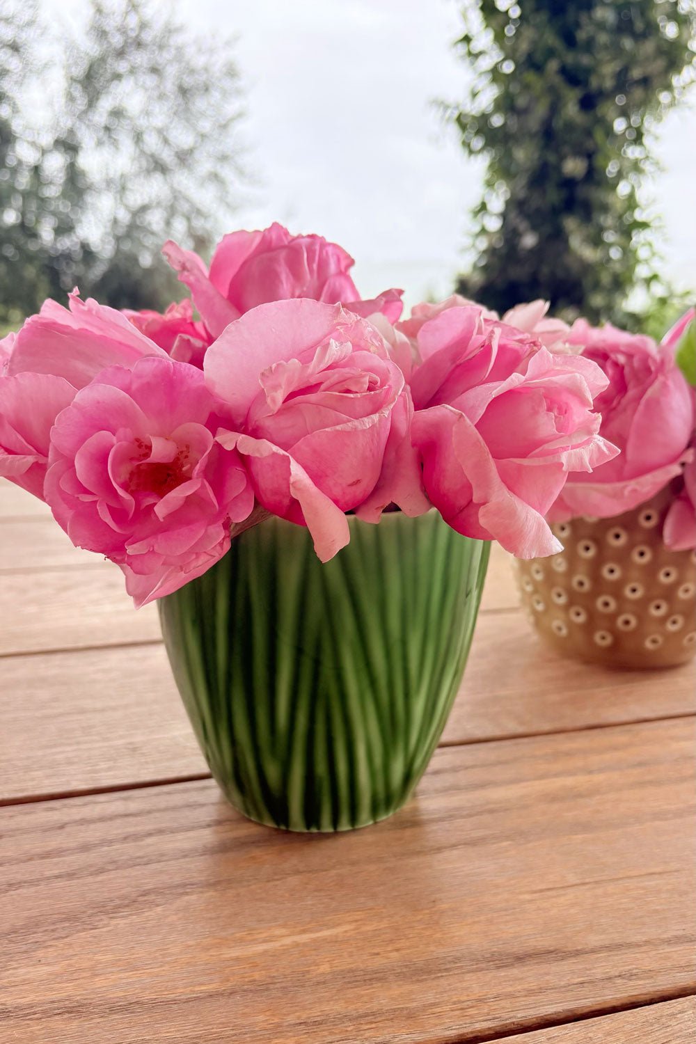 Flores Pequeño Macetero Diseño Musgo Cristina Oria