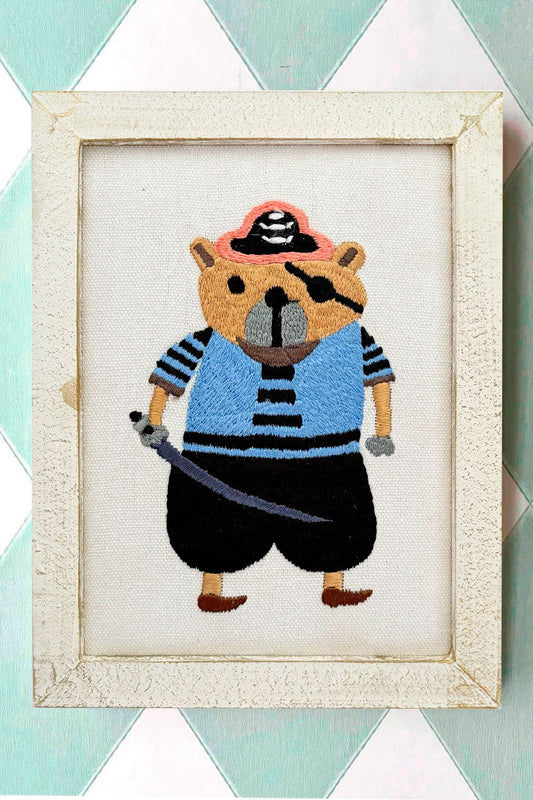 Cuadro Infantil Oso Pirata Cristina Oria 