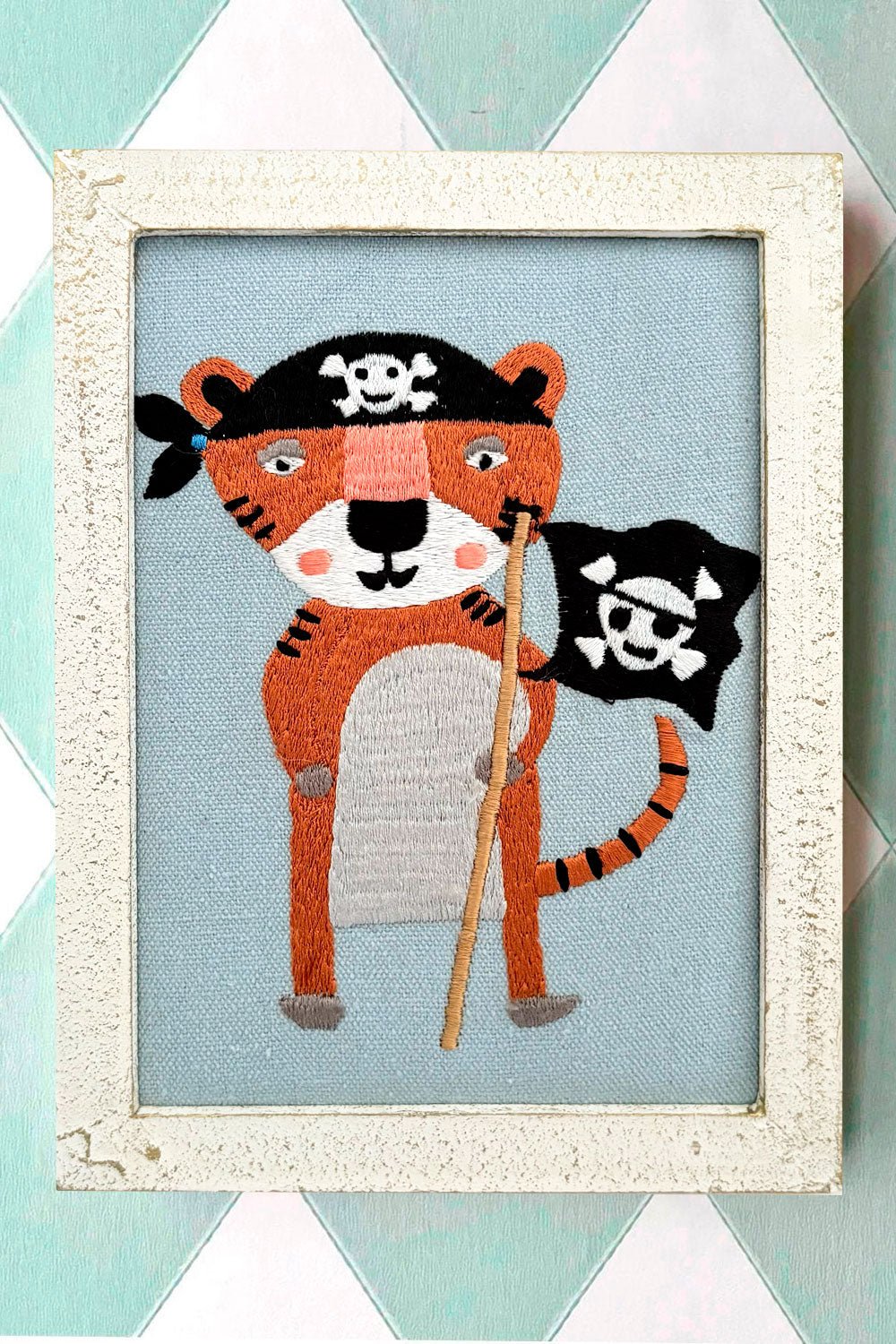 Cuadro Infantil Tigre Pirata Cristina Oria 