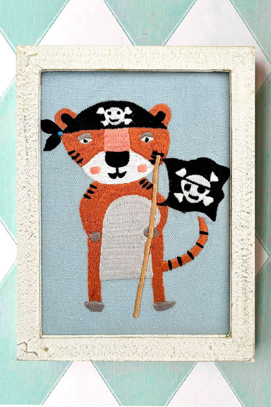 Cuadro Infantil Tigre Pirata Cristina Oria 