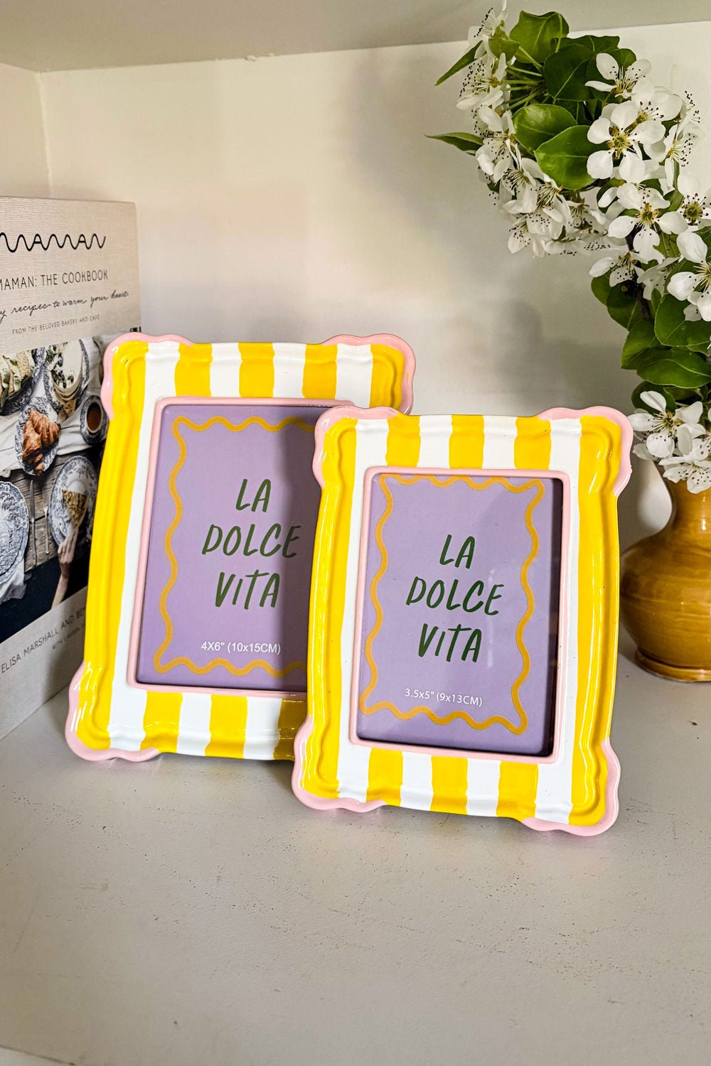 Detalles Amarillo Marco De Fotos Diseño "Dolce Vita" Cristina Oria