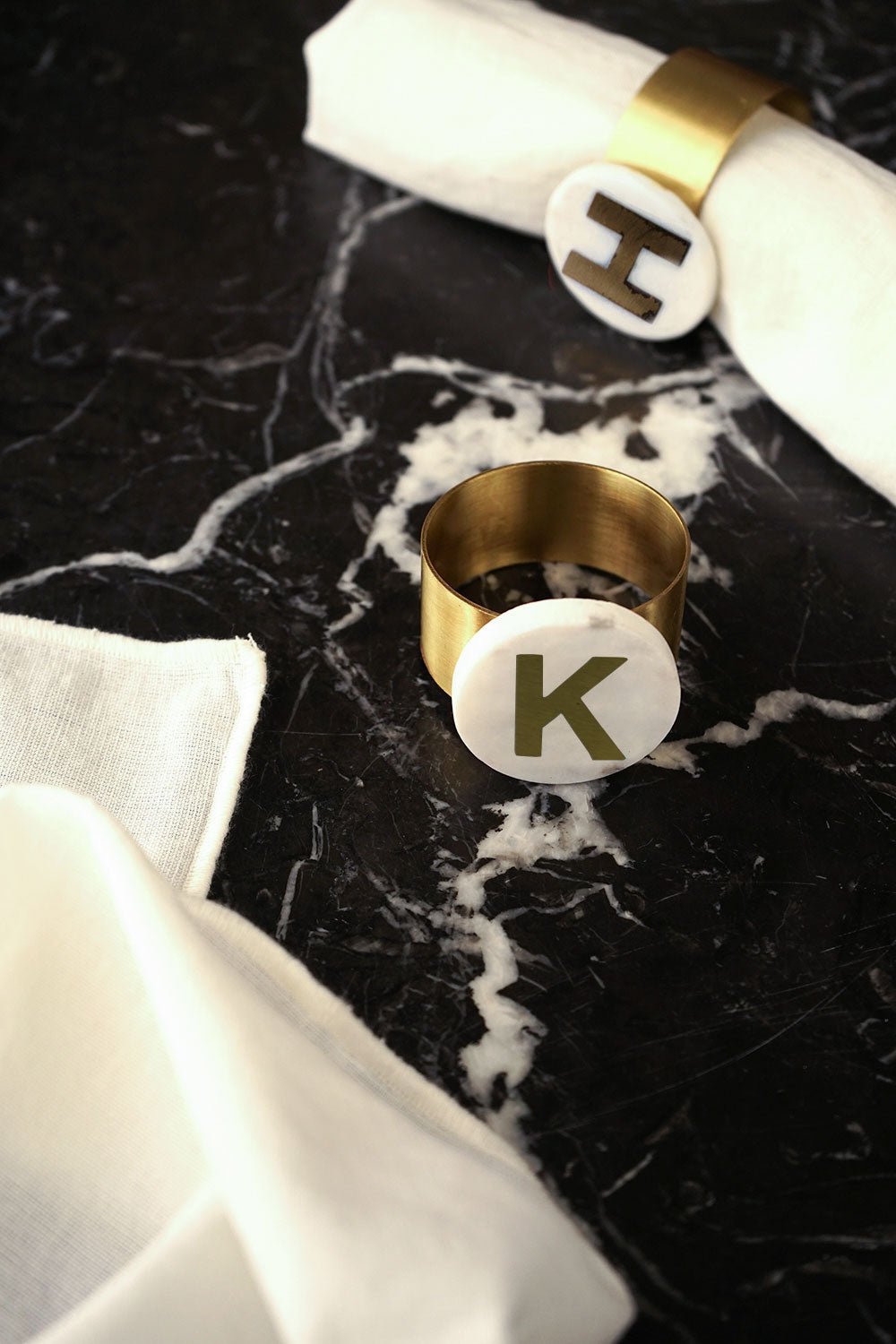 Servilleteros De Mármol Iniciales