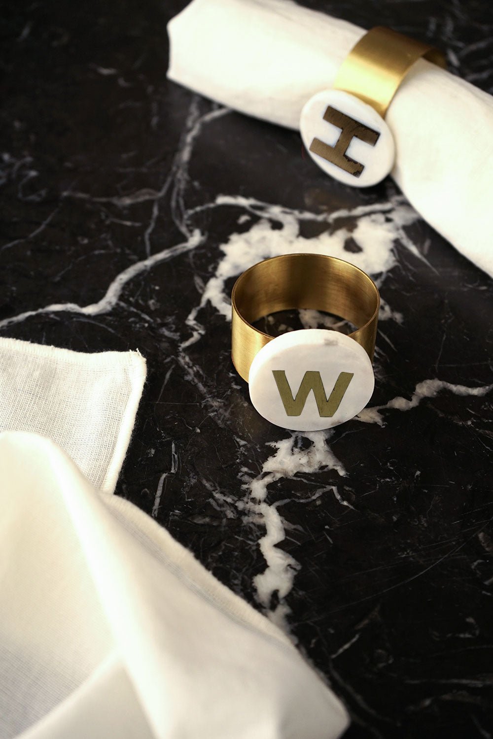 Servilleteros De Mármol Iniciales