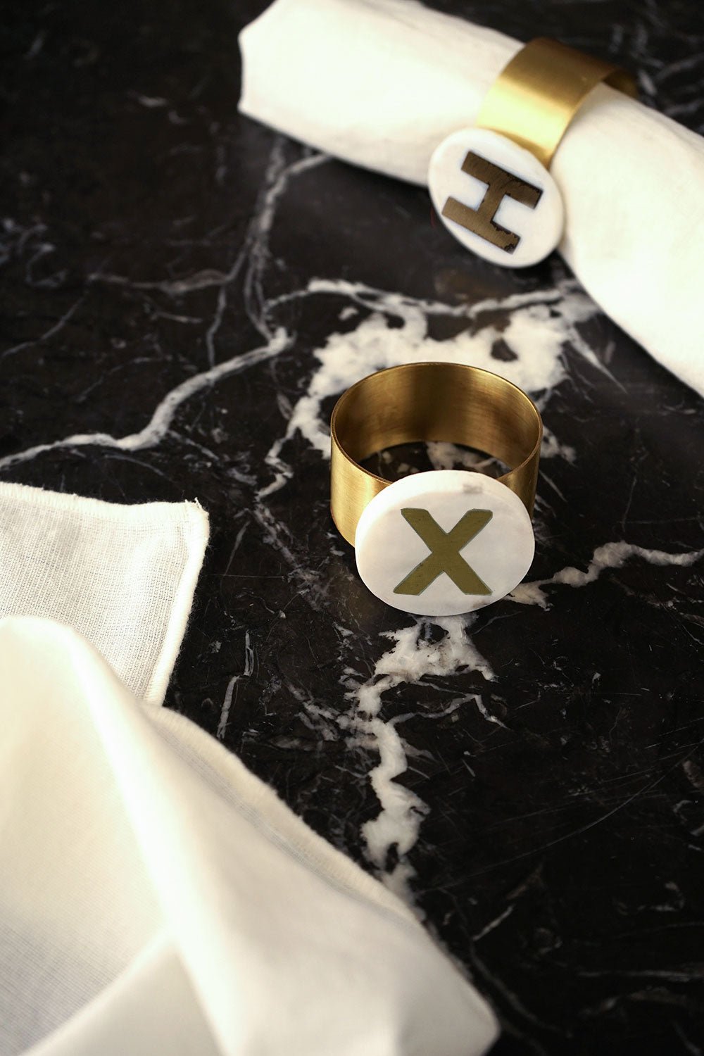 Servilleteros De Mármol Iniciales