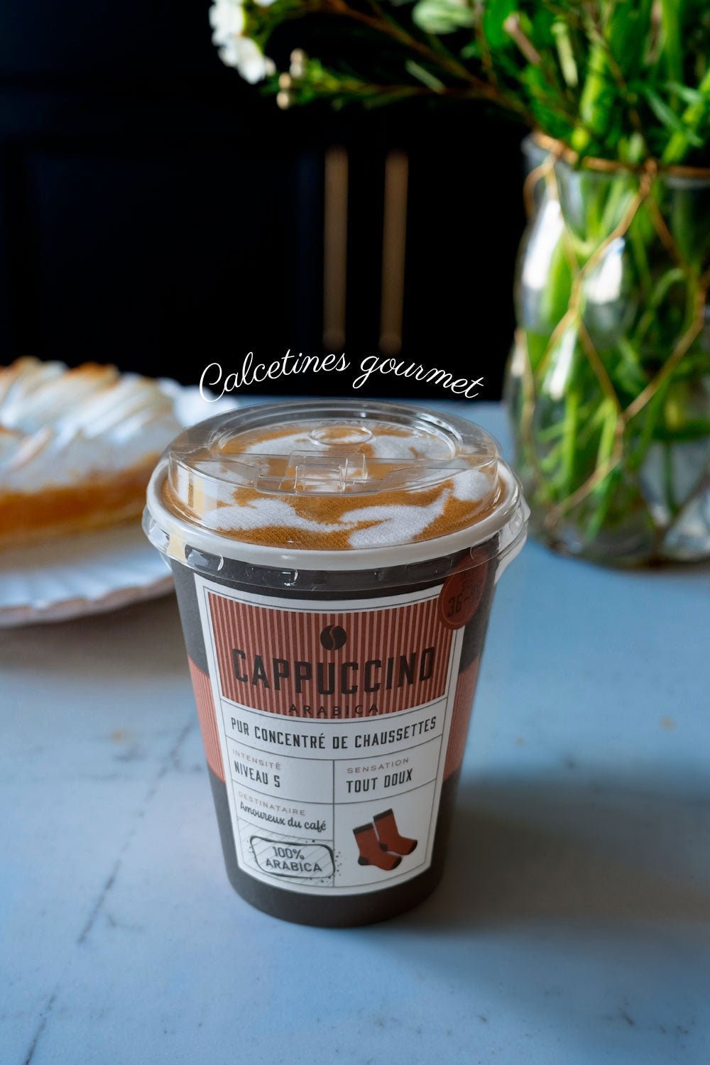 Calcetines Diseño Vaso Café Capuccino Cristina Oria 