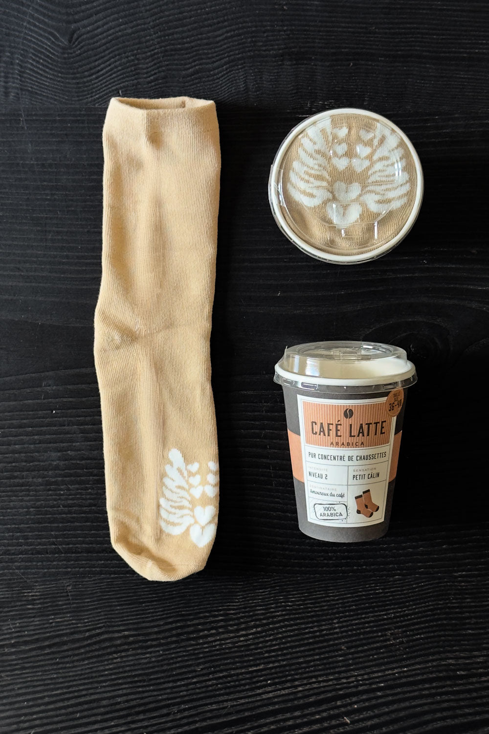 Detalle Calcetines Diseño Vaso Café Latte Cristina Oria 