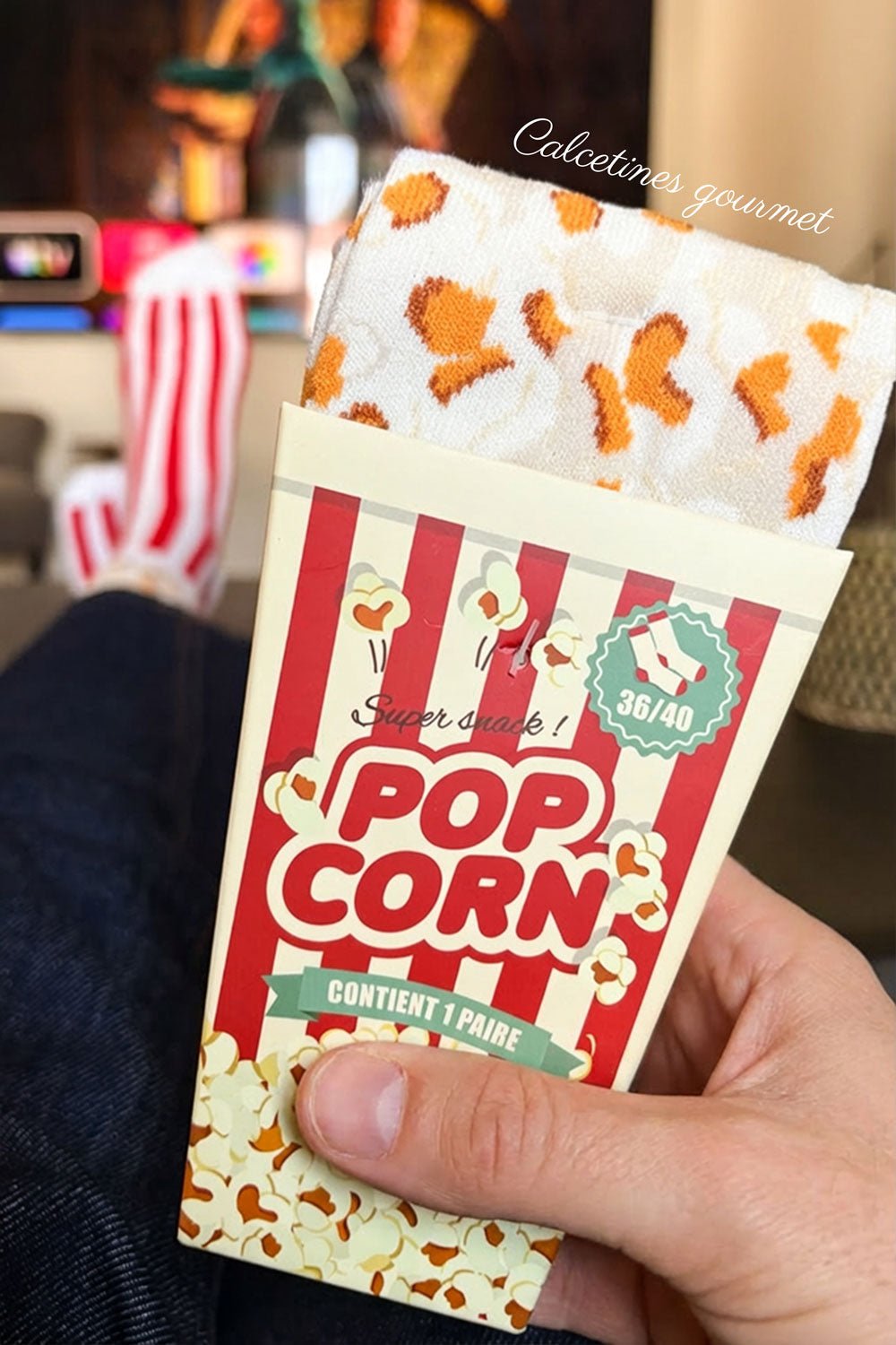 Calcetines Diseño Fast Food Palomitas Cristina Oria