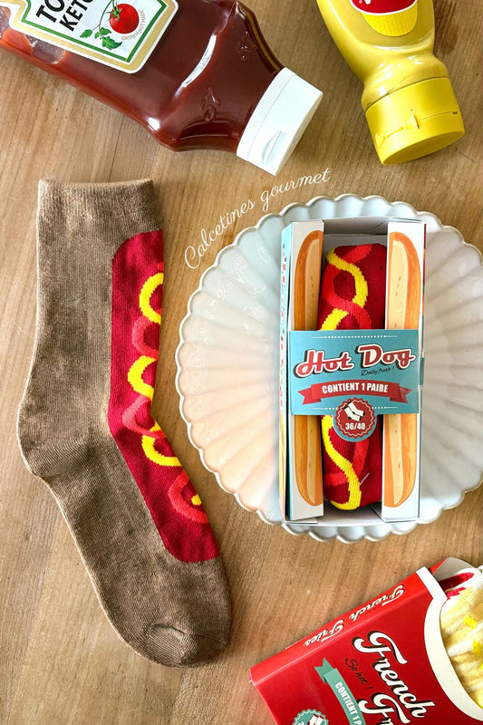 Calcetines Diseño Fast Food Hot Dog Cristina Oria
