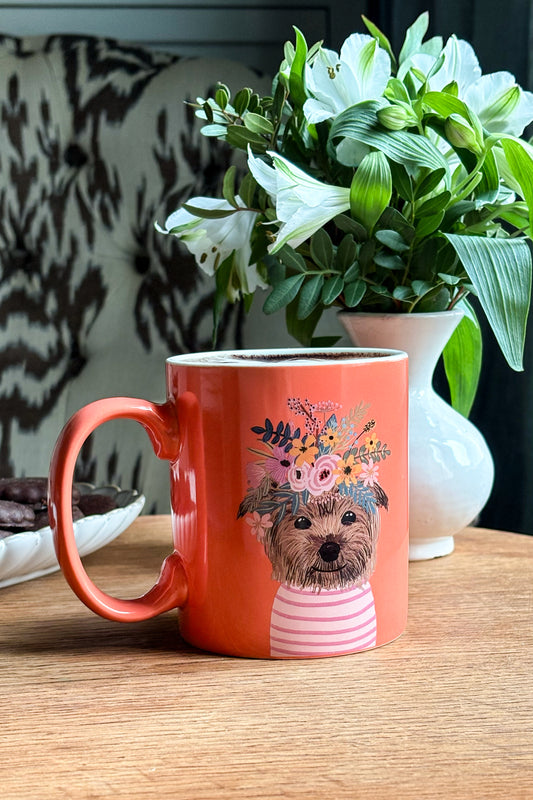 Taza Con Diseño De Perros Naranja Cristina Oria 