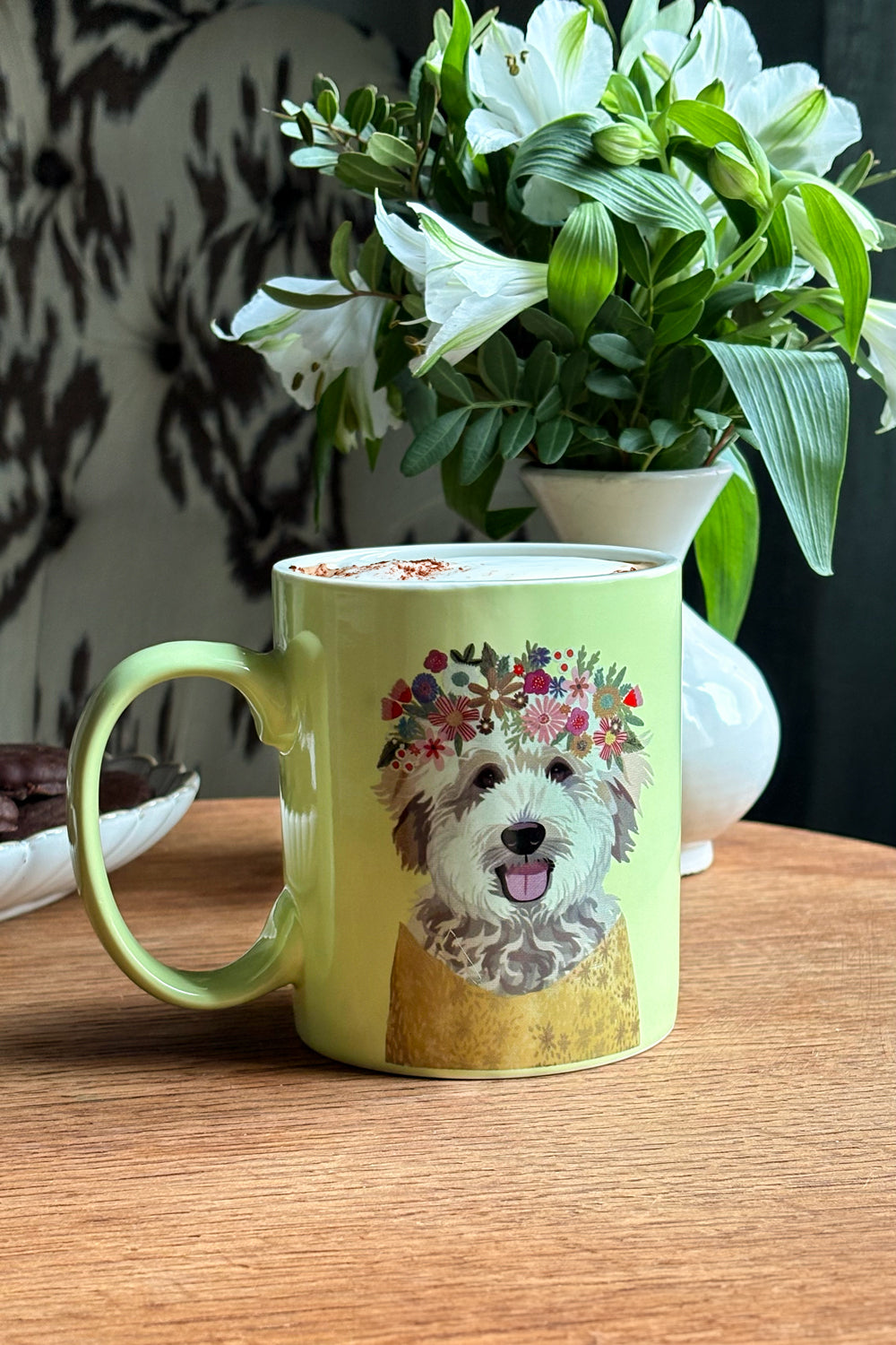 Taza Con Diseño De Perros Verde Cristina Oria 