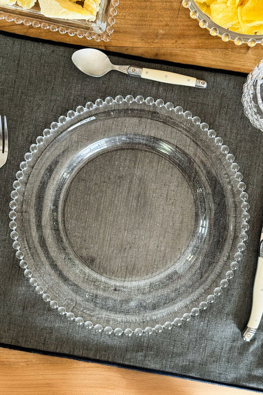 Plato Llano Cristal Bolitas Cristina Oria 