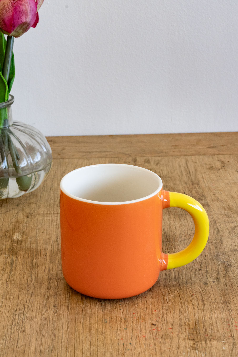 Roja Taza De Porcelana Con Asa De Colores Cristina Oria
