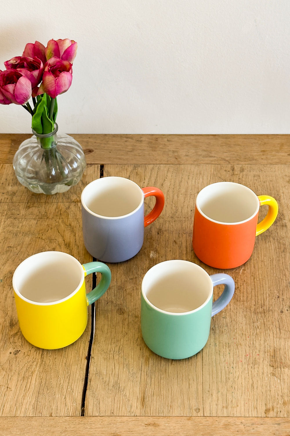 Taza De Porcelana Con Asa De Colores Cristina Oria