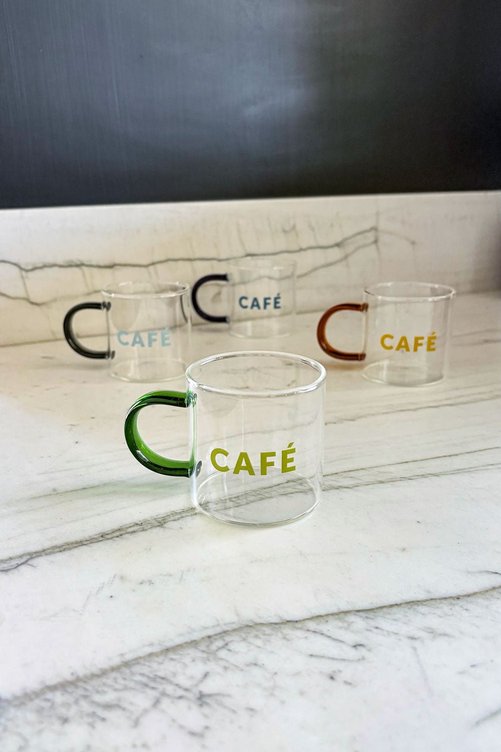 Todas Taza Café De Vidrio Con Asa De Colores Cristina Oria
