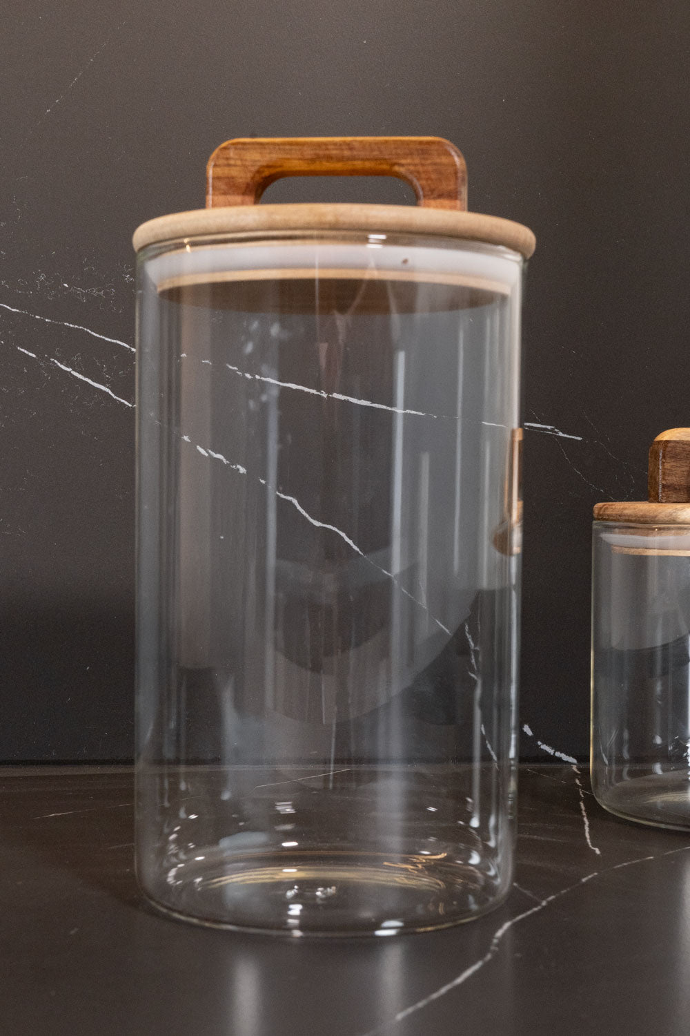 Detalles Tarro De Cristal Con Tapa De Madera Imperial Cristina Oria