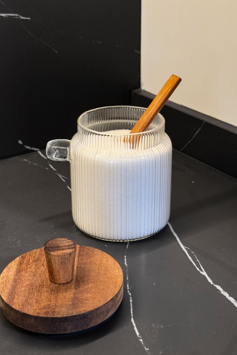 Sin Tapa Tarro De Cristal Con Cuchara De Madera Cristina Oria